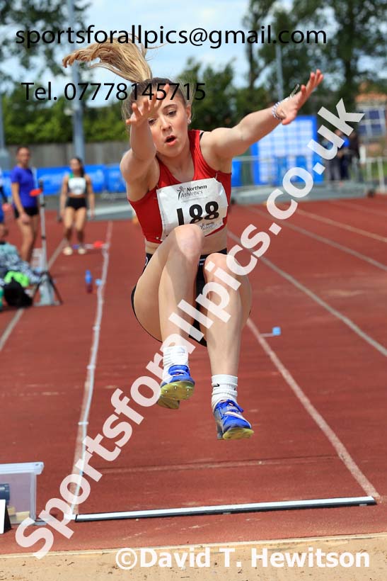Womens Under-20s long jump, 2024 Northern Senior and Under-20s Track and Field Champs, Middlesbrough.  Photo: David T. Hewitson/Sports for All Pics